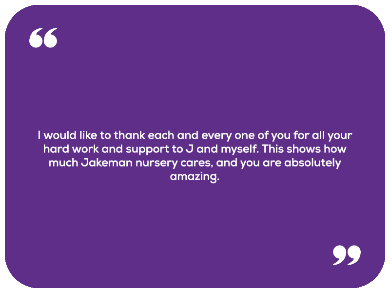 Jakeman Nursery School Testimonial